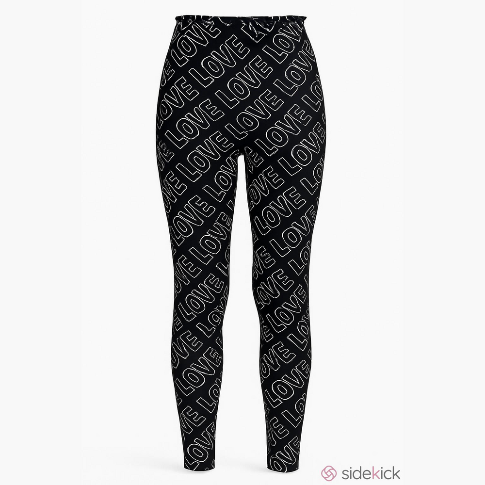 No Boundaries Juniors Large Graphic Leggings Mesh Sides